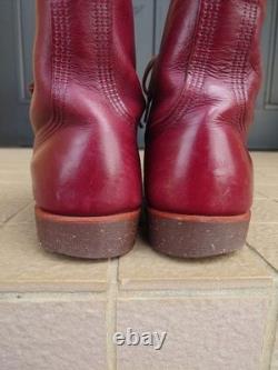 Bottines de travail Red Wing Homme US8.5D Iron Range Manson 8012 Cuir bordeaux à bout en cuir