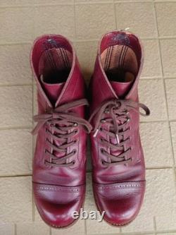 Bottines de travail Red Wing Homme US8.5D Iron Range Manson 8012 Cuir bordeaux à bout en cuir