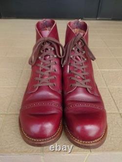 Bottines de travail Red Wing Homme US8.5D Iron Range Manson 8012 Cuir bordeaux à bout en cuir