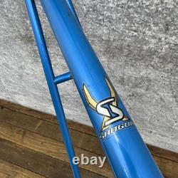 Cadre de vélo de route Vintage Shogun 600 58cm Tange CRMO Bleu 700c 126mm années 1980