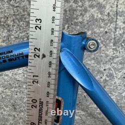 Cadre de vélo de route Vintage Shogun 600 58cm Tange CRMO Bleu 700c 126mm années 1980