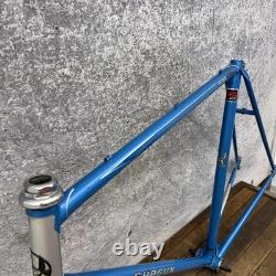Cadre de vélo de route Vintage Shogun 600 58cm Tange CRMO Bleu 700c 126mm années 1980
