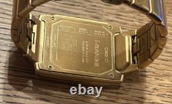 Casio i-RANGE IRW-101 Montre numérique solaire dorée d’occasion en excellent état, en provenance du Japon