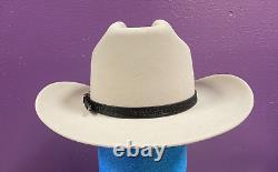 Chapeau Stetson Range 6X en feutre Silverbelly taille 7 forme ronde ovale avec boîte