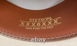 Chapeau Stetson Range 6X en feutre Silverbelly taille 7 forme ronde ovale avec boîte