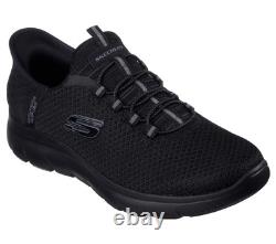 Chaussure sneaker à enfiler Skechers pour homme Summits High Range en noir/noir, 5,5-14