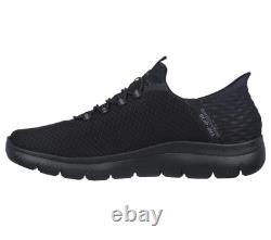 Chaussure sneaker à enfiler Skechers pour homme Summits High Range en noir/noir, 5,5-14