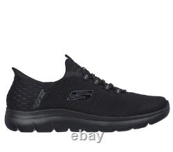 Chaussure sneaker à enfiler Skechers pour homme Summits High Range en noir/noir, 5,5-14