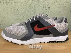 Chaussures de golf Nike Air Range WP taille homme 11,5 blanc gris rouge 418541-161
