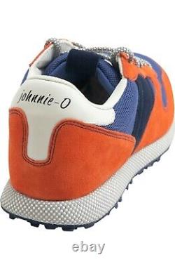 Chaussures de golf pour homme en daim Johnnie O Range Runner, orange et bleu, modèle Jmfw1090, pointure 10, neuves dans leur boîte.