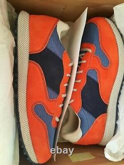 Chaussures de golf pour homme en daim Johnnie O Range Runner, orange et bleu, modèle Jmfw1090, pointure 10, neuves dans leur boîte.