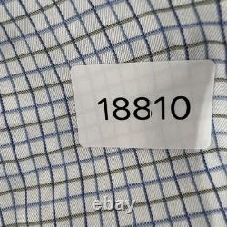 Chemise Loro Piana Homme Taille M Boutonnée en Coton à Carreaux à Manches Longues Italie