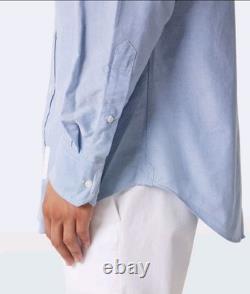 Chemise Oxford Thom Browne avec brassards pour homme, bleu, coton, 620 $, taille 2 ou M, neuve avec étiquettes