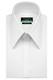 Chemise De Bureau Blanche Pour Homme 100 % Coton, Patte De Boutonnage Cach&eacute;e, Col Haut Long &agrave; Pointes Arrondies