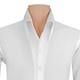 Chemise En Coton Blanc Pour Hommes, Mariage, Col Boutonn&eacute; Ouvert Haut, Taille 16,5