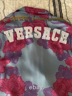 Chemise en soie florale Versace