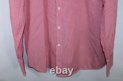 Chemise habillée à rayures rouges et blanches en popeline, coupe basique, taille XXL, pour homme Brunello Cucinelli