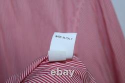 Chemise habillée à rayures rouges et blanches en popeline, coupe basique, taille XXL, pour homme Brunello Cucinelli