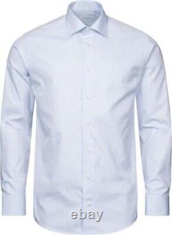 Chemise habillée en dobby coupe contemporaine pour hommes Eton 15.5 / Medium / 39 Bleu