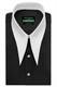 Chemise Noire En Coton Pour Homme, Col Extra Long En Pointe De Lance, Style Gangster Dague Des Ann&eacute;es 70