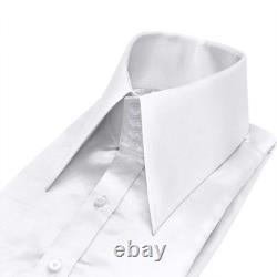 Chemise pour homme à col long pointu en satin de soie blanc, style vintage années 70, à la Goodfellas