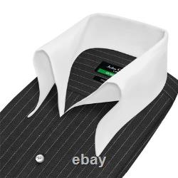 Chemise vintage pour homme Fashion Forward à rayures chaulées, col ouvert à boutons hauts