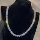 Collier De Tennis Pour Homme En Or Blanc Plaqu&eacute; 14 Carats, 10 Mm, Avec Diamants Simul&eacute;s Ronds De 223 Ct<br/>