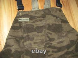 Columbia NWT Gallatin Range Salopette de chasse en laine camouflage marron pour homme XL (NYZ7)