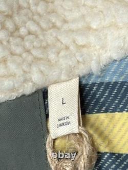 Doudoune sans manches Faherty Range pour homme en nylon / cuir, coloris Pine Cone, taille L, neuve avec étiquette, 448 $