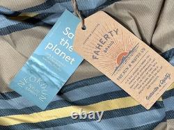 Doudoune sans manches Faherty Range pour homme en nylon / cuir, coloris Pine Cone, taille L, neuve avec étiquette, 448 $