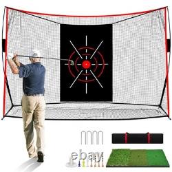 Filet de golf 10 x 7 pieds pour l'entraînement au swing dans le jardin, filets de pratique de frappe de golf pour vraies balles de driving