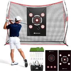 Filet de golf, filet d’entraînement de golf 10 x 7 pieds avec 2 cibles, filet de frappe robuste pour l’entraînement au driving