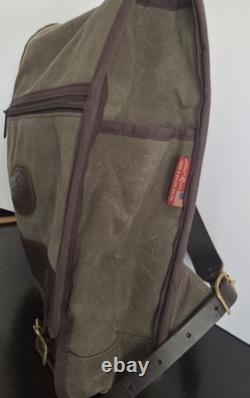 Frost River Sac à dos premium Mesabi Range en cuir et toile verte, fabriqué aux États-Unis