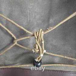 Frost River Sac à dos premium Mesabi Range en cuir et toile verte, fabriqué aux États-Unis