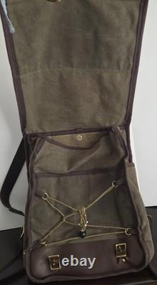 Frost River Sac à dos premium Mesabi Range en cuir et toile verte, fabriqué aux États-Unis