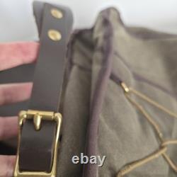 Frost River Sac à dos premium Mesabi Range en cuir et toile verte, fabriqué aux États-Unis