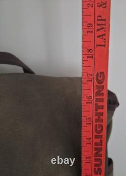 Frost River Sac à dos premium Mesabi Range en cuir et toile verte, fabriqué aux États-Unis