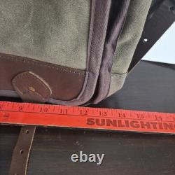 Frost River Sac à dos premium Mesabi Range en cuir et toile verte, fabriqué aux États-Unis