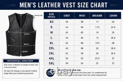 Gilet western pour homme en daim à franges, perles de style amérindien, boutons-pression 
<br/>