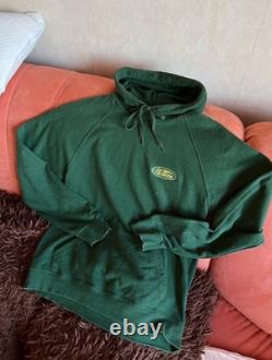 Hoodie Vintage Land Rover Range Rover Vert Forêt Rare Sweater Auto de Course
