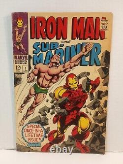 Iron Man And Sub-mariner #1 1968 Clé Bande Dessinée Vg+ Gamme Argent Âge 1er Numéro 1
