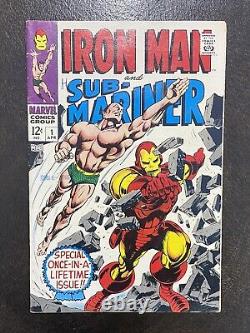 Iron Man Sub Mariner #1 1968 Marvel Comics FN Range? LIVRE CHAUD