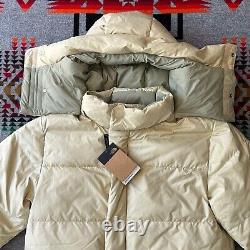 La veste Brooks Range Parka de The North Face pour hommes, taille moyenne, couleur beige gravier, neuf avec étiquette (NWT) D3