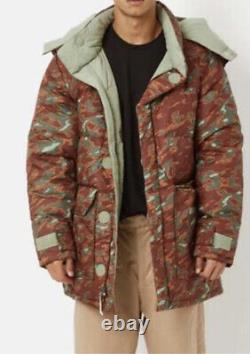 La veste parka Brooks Range 77 pour homme de THE NORTH FACE, imprimé glacier camouflage sombre, taille M, L.