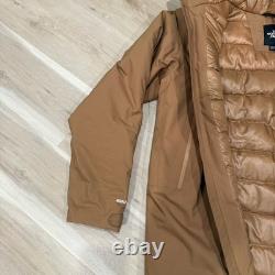 Le parka en duvet The North Face MTN Range Utility Brown pour homme, taille petite, coupe décontractée