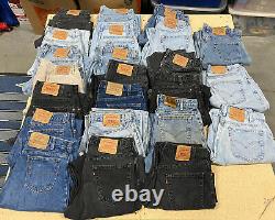Lot Of 23 Vintage 1990's Levi’s 500 Series Denim Jeans Faded Worn