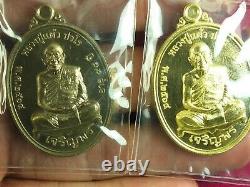 Lp Paew Wat Rang Man Series Jarenporn-bon (gold Set) &temple Box