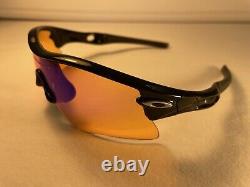 Lunettes de soleil Oakley Radar Jet Black Blue Iridium État PROCHE DU NEUF