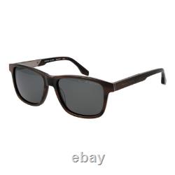 Lunettes de soleil design Range Rover RRS301 SBR pour homme, marron, rectangulaires, teintées, 56 mm