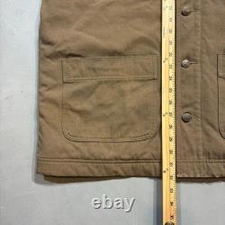 Manteau de gamme Patagonia en toile rétro, veste de grange en tan, doublée en quilt.